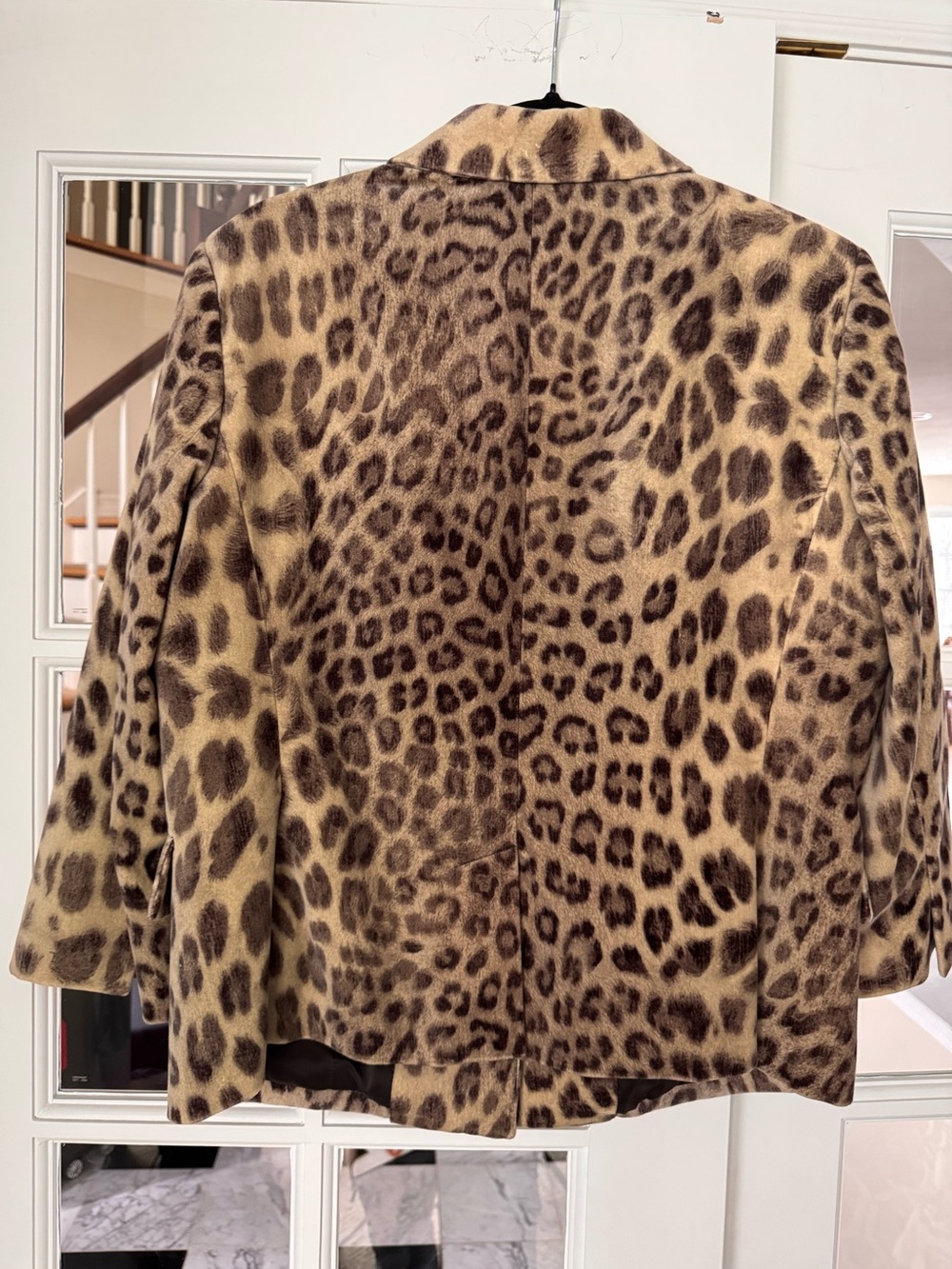 NWT Talbots Kate Fit Leopard Print Velvet Blazer Jacket 16 Tan Mob wife Curvy - Picture 8 of 16